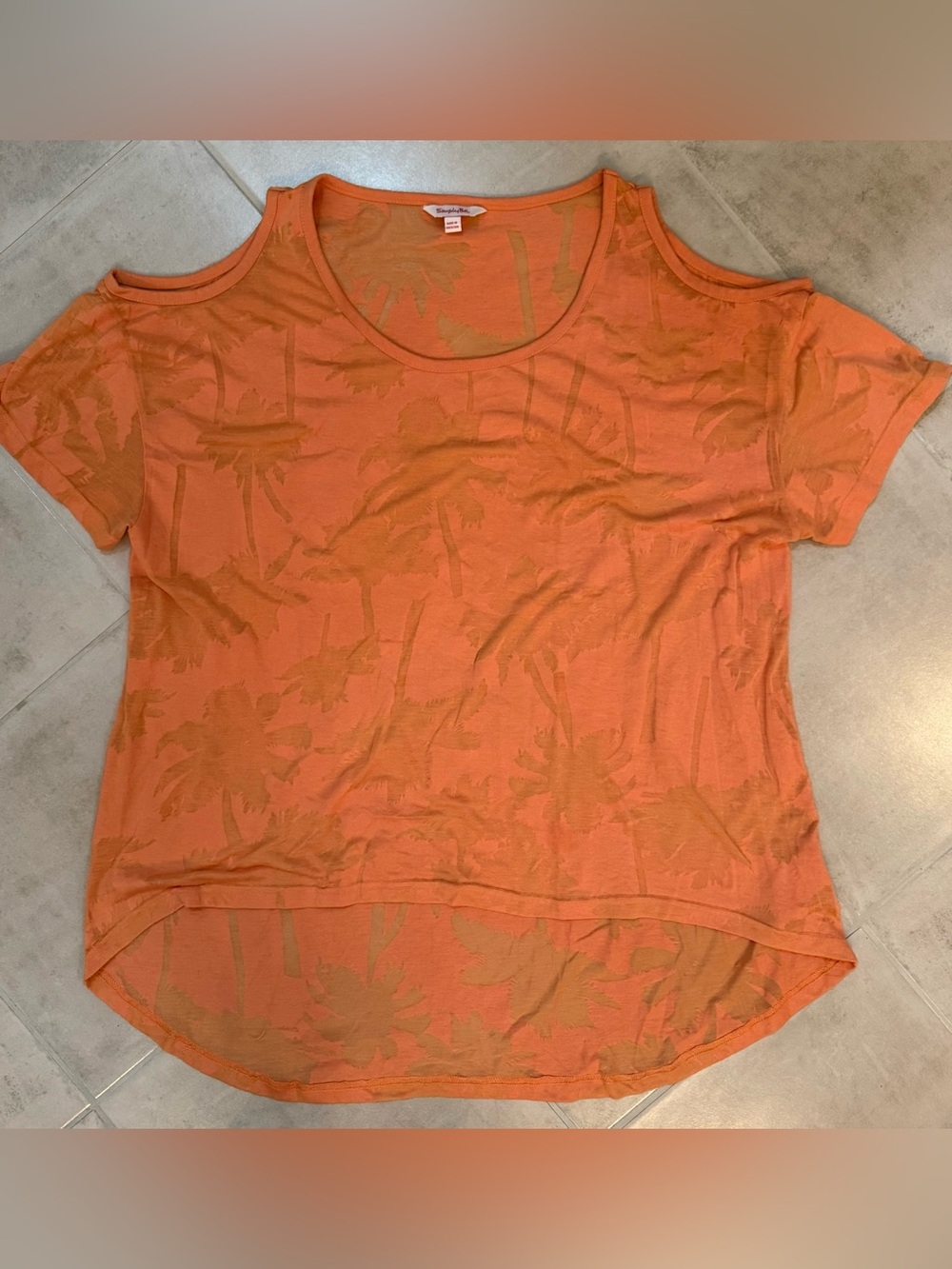 Simply Be Burnout Cold Shoulder Top Sz 18